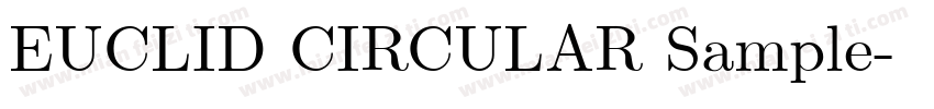 EUCLID CIRCULAR Sample字体转换